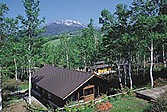 キャンプ場から見る御嶽山