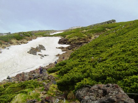 残雪もあります。（7月上旬の様子）